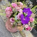 Welurowy flower box L ze storczykiem