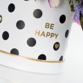 BE HAPPY Flower box ze sztucznych kwiatów