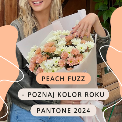 Florystyczne trendy w kolorze roku Pantone 2024: Peach Fuzz